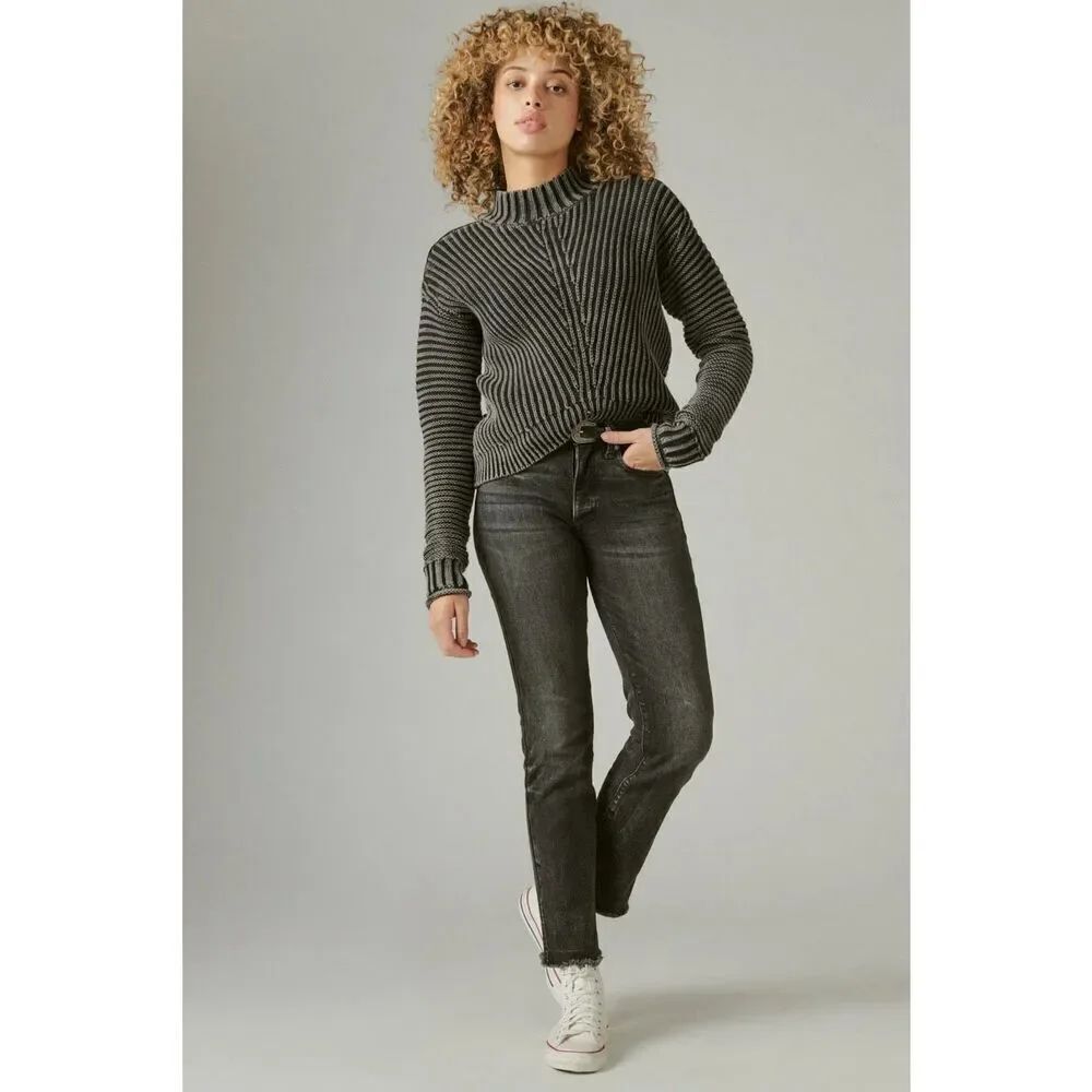 Lucky Brand Los Angeles Textured Turtleneck Sweater SZ S